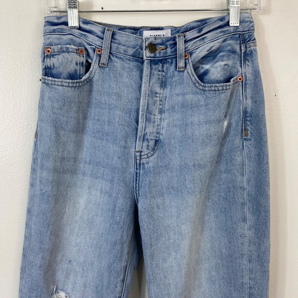 Pistola Womens Cassie Super High Rise Distressed Straight Leg Jeans Size 26 - Picture 3 of 7